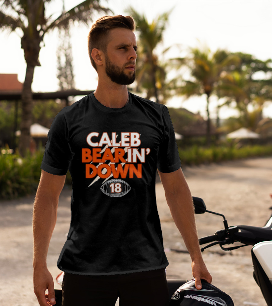 Caleb Bear In Down 18 Football Scratch Marks T-Shirt