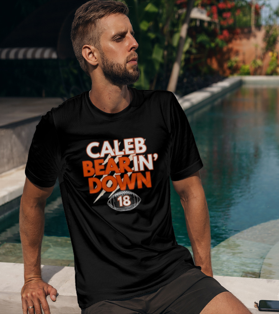 Caleb Bear In Down 18 Football Scratch Marks T-Shirt