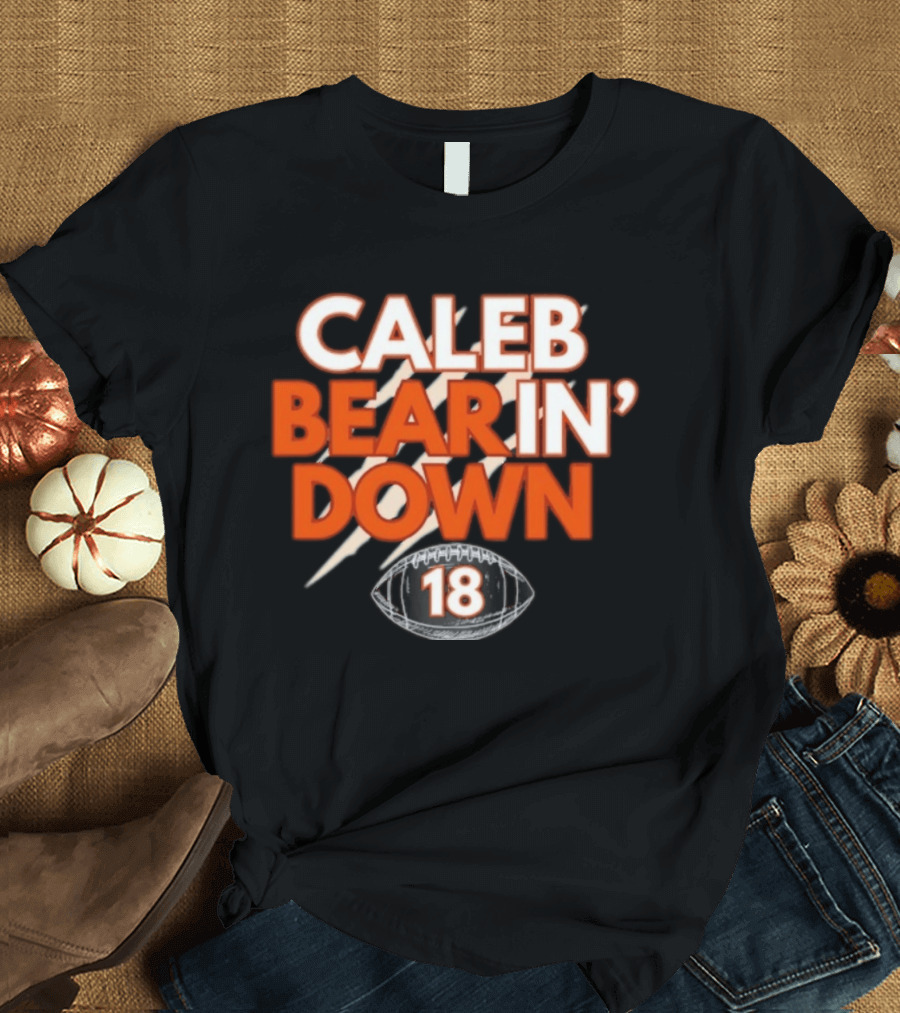 Caleb Bear In Down 18 Football Scratch Marks T-Shirt