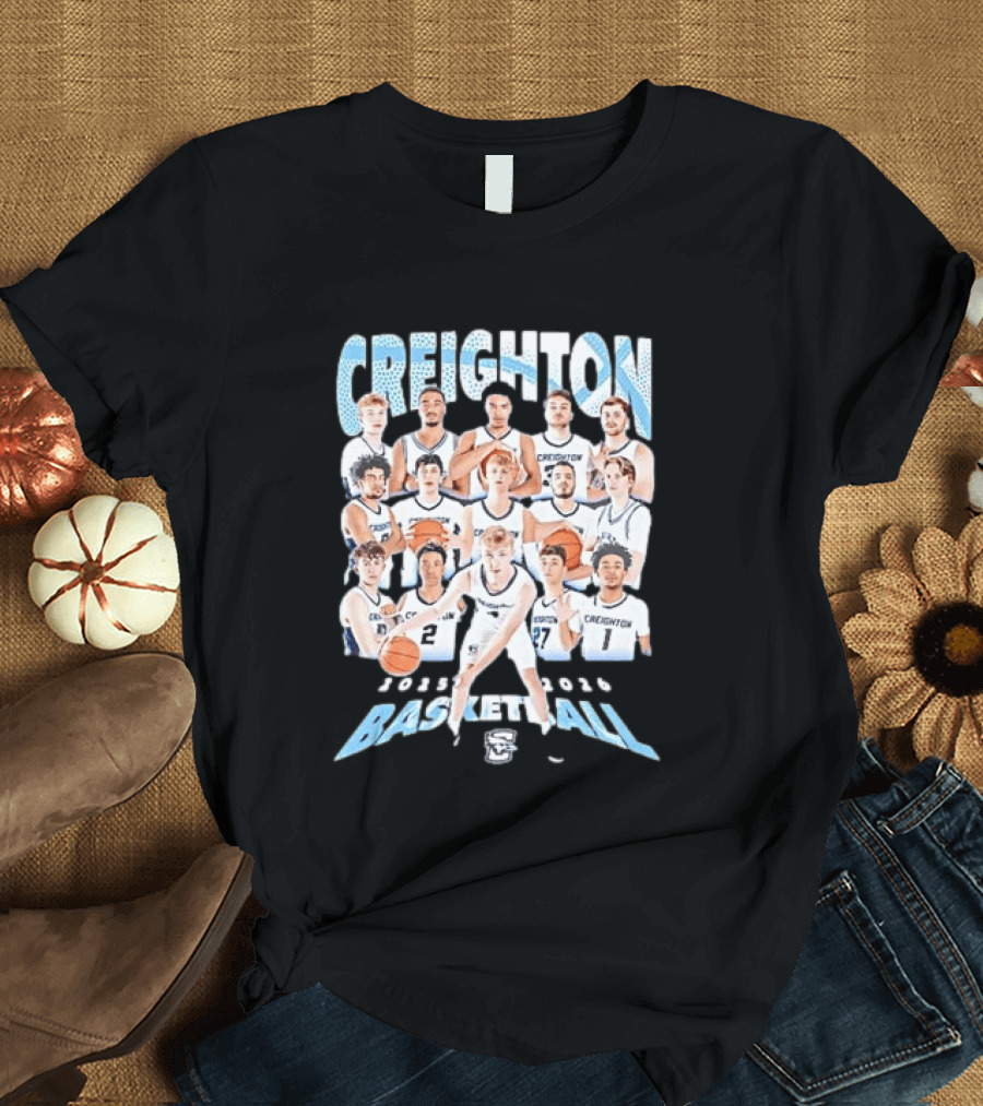 Creighton 2026 Basketball Team Players Roster T-Shirt
