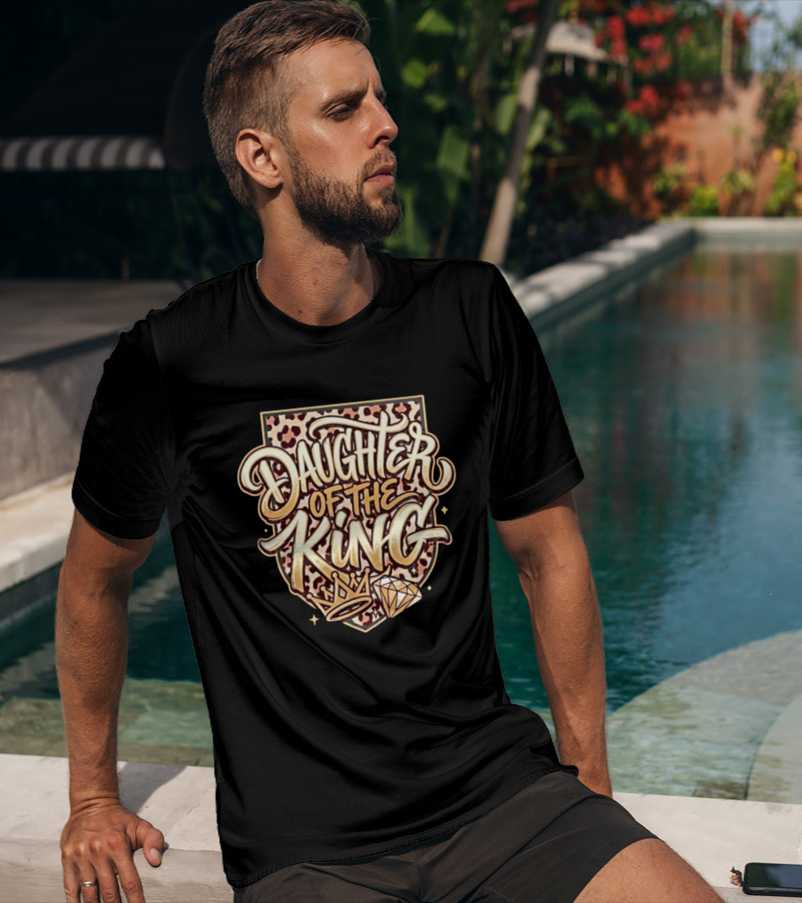 Daughter Of The King Leopard Crown Diamond T-Shirt