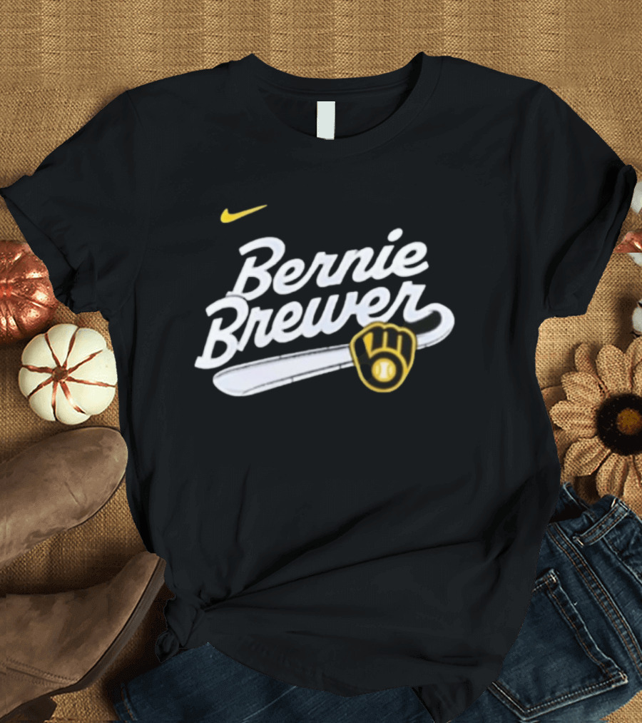 Bernie Brewer Milwaukee Brewers Iconic Bat And Ball Nike T-Shirt