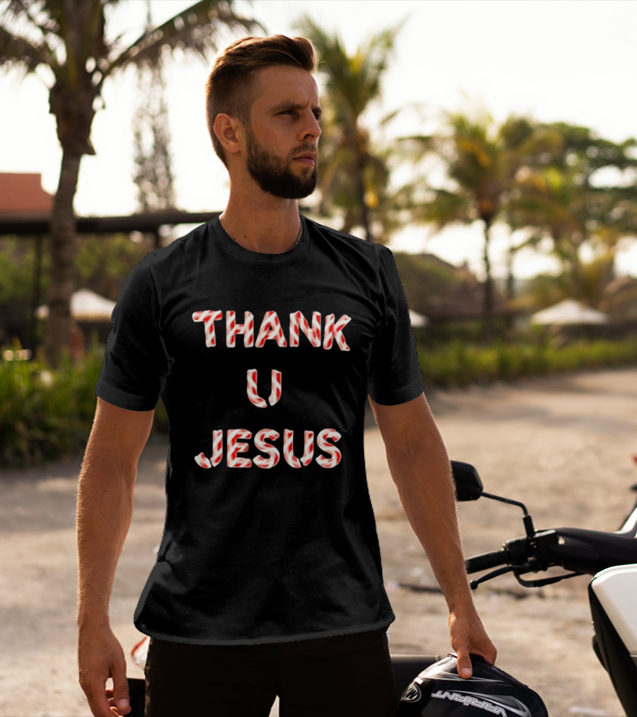 Original Daydrian Harding Thank U Jesus Candy Cane T-Shirt
