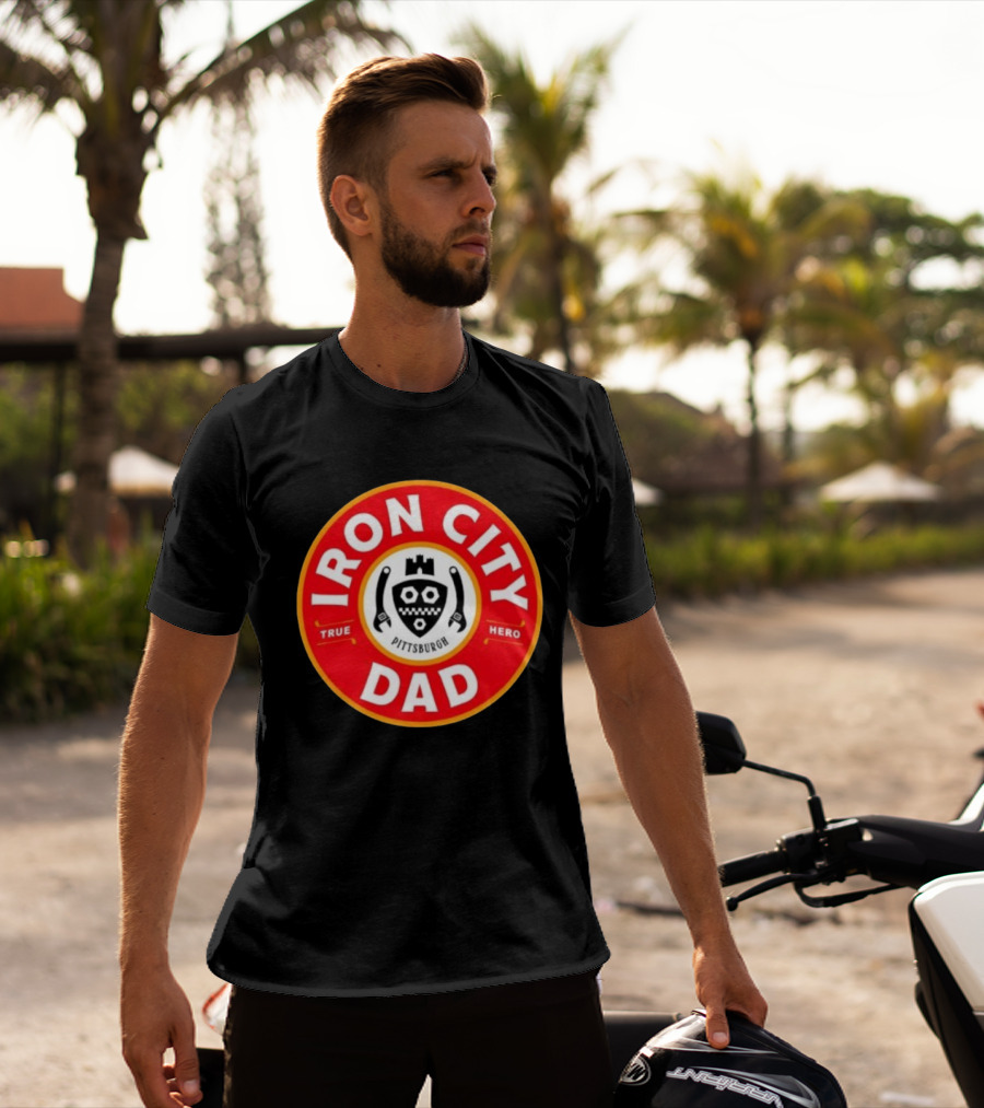 Iron City Dad Pittsburgh True Hero Circle T-Shirt