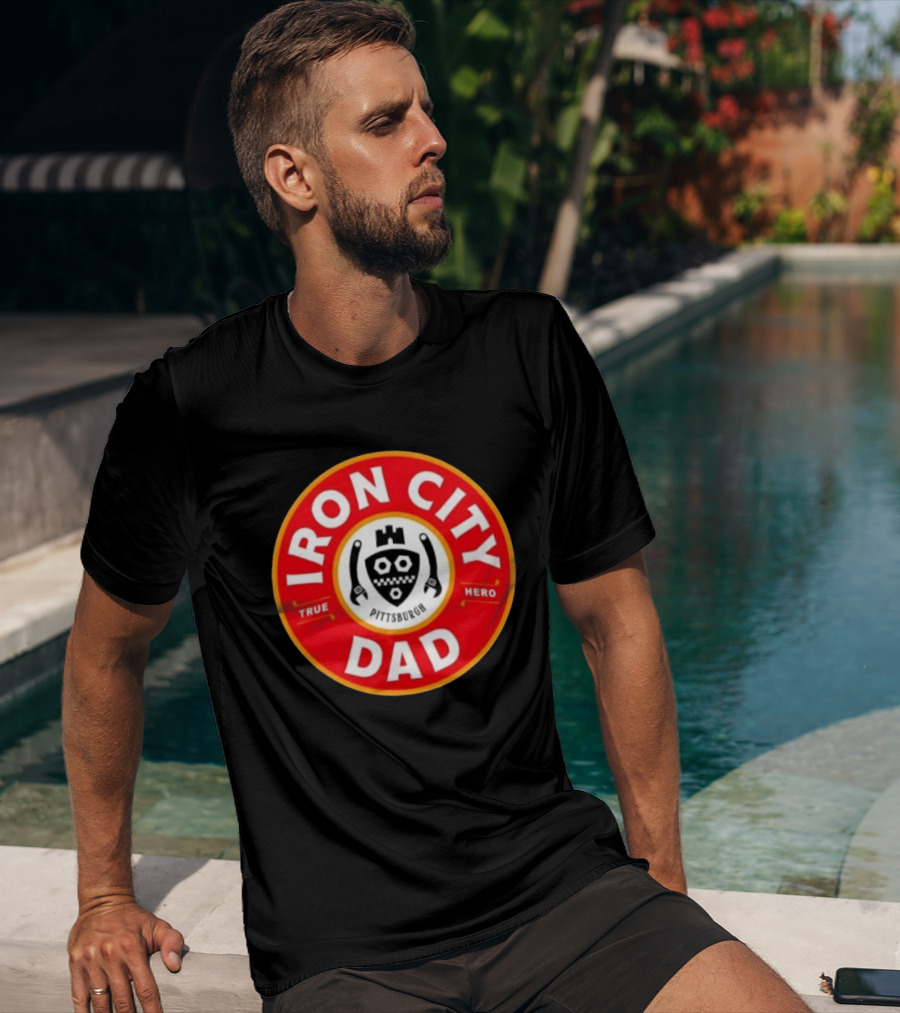 Iron City Dad Pittsburgh True Hero Circle T-Shirt