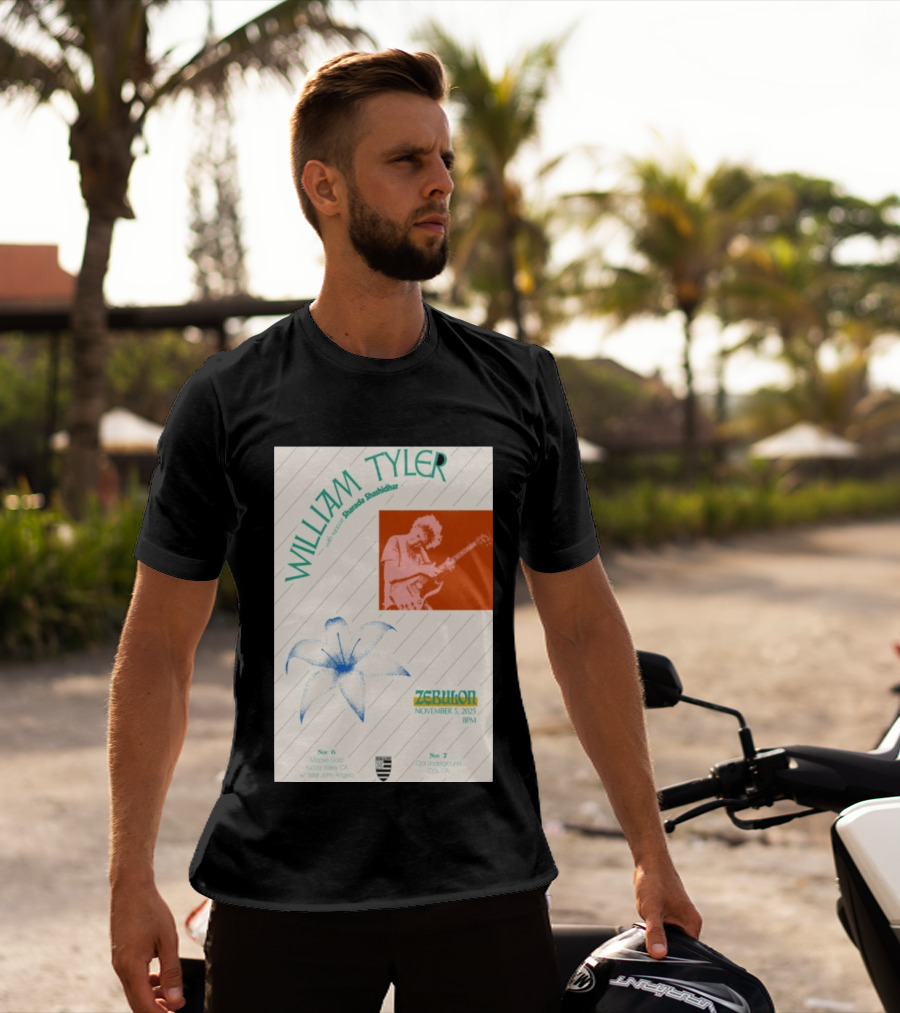 William Tyler Shazhad Shashidhar Zebulon California Concert November 5 6 7 2025 Mohave Gold Ojai Underground T-Shirt