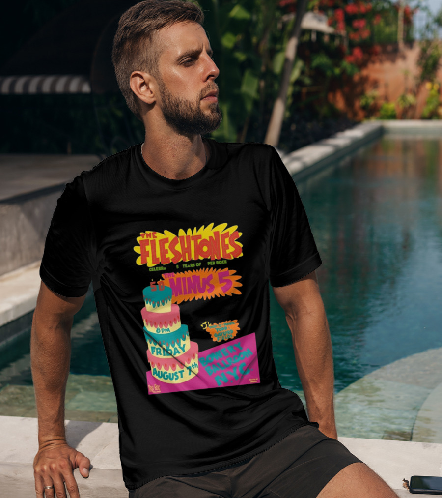The Fleshtones And The Minus 5 Bowery Ballroom NYC August 7 Todd Gayford Fellers 2026 T-Shirt