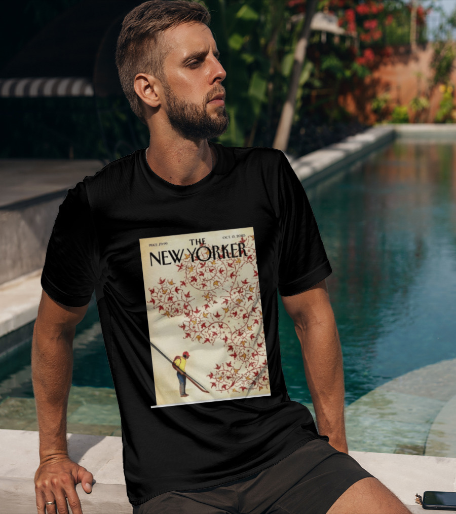 The New Yorker October 13 2025 Brian Stauffer Winds Of Change Vintage Cover T-Shirt
