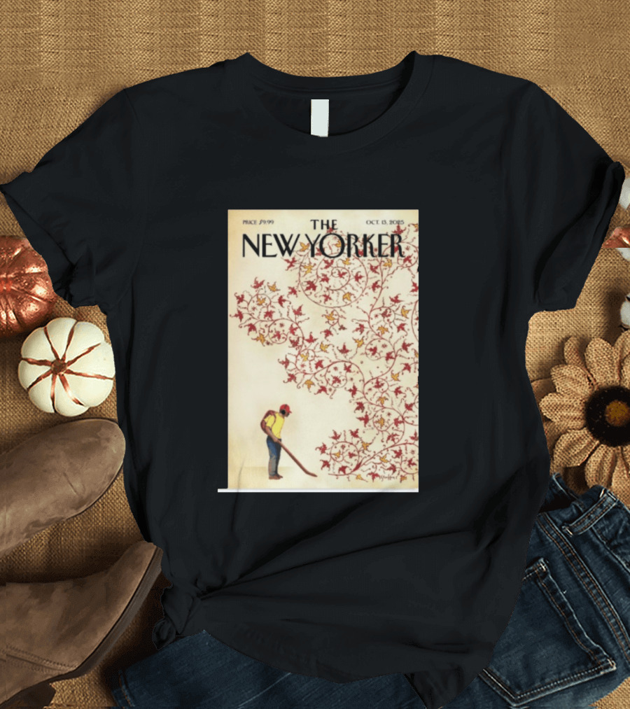 The New Yorker October 13 2025 Brian Stauffer Winds Of Change Vintage Cover T-Shirt