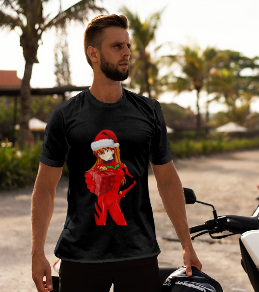 Asuka Christmas Present Neon Genesis Evangelion Anime T-Shirt