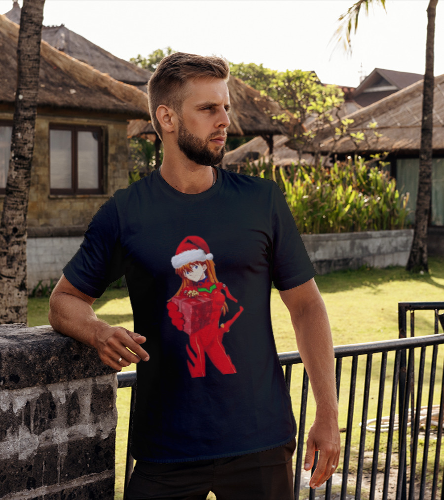 Asuka Christmas Present Neon Genesis Evangelion Anime T-Shirt