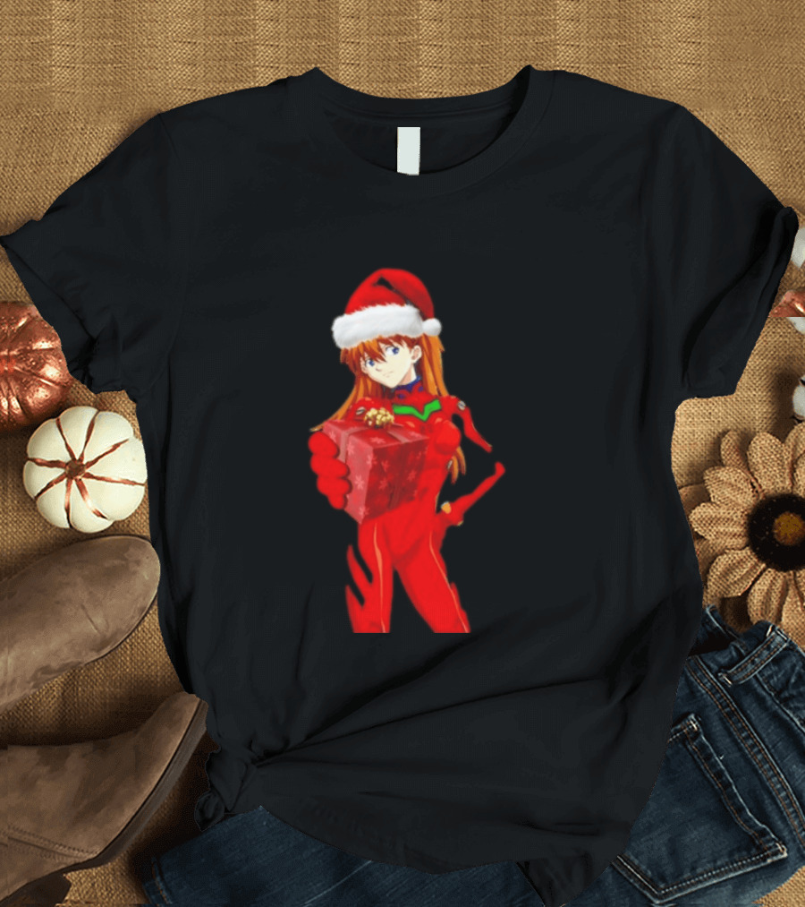 Asuka Christmas Present Neon Genesis Evangelion Anime T-Shirt