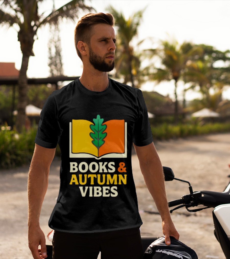 Books And Autumn Vibes Cozy Reading Season T-Shirt