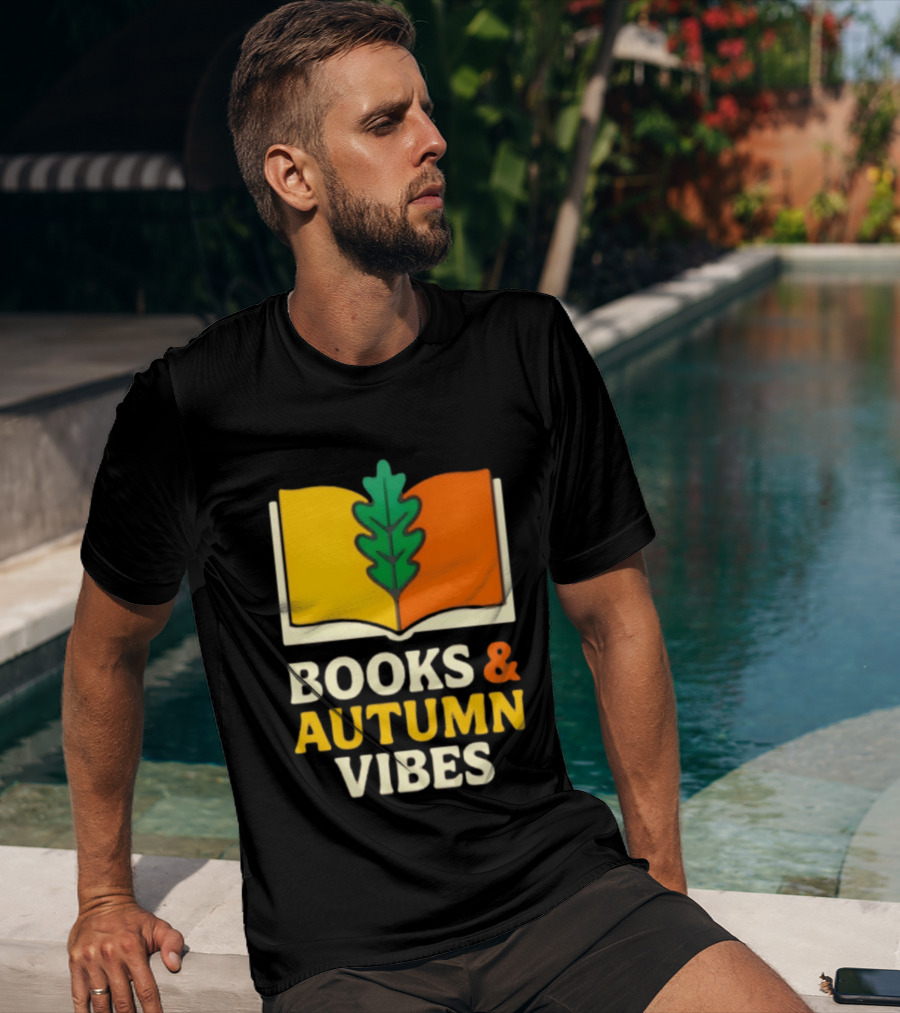 Books And Autumn Vibes Cozy Reading Season T-Shirt