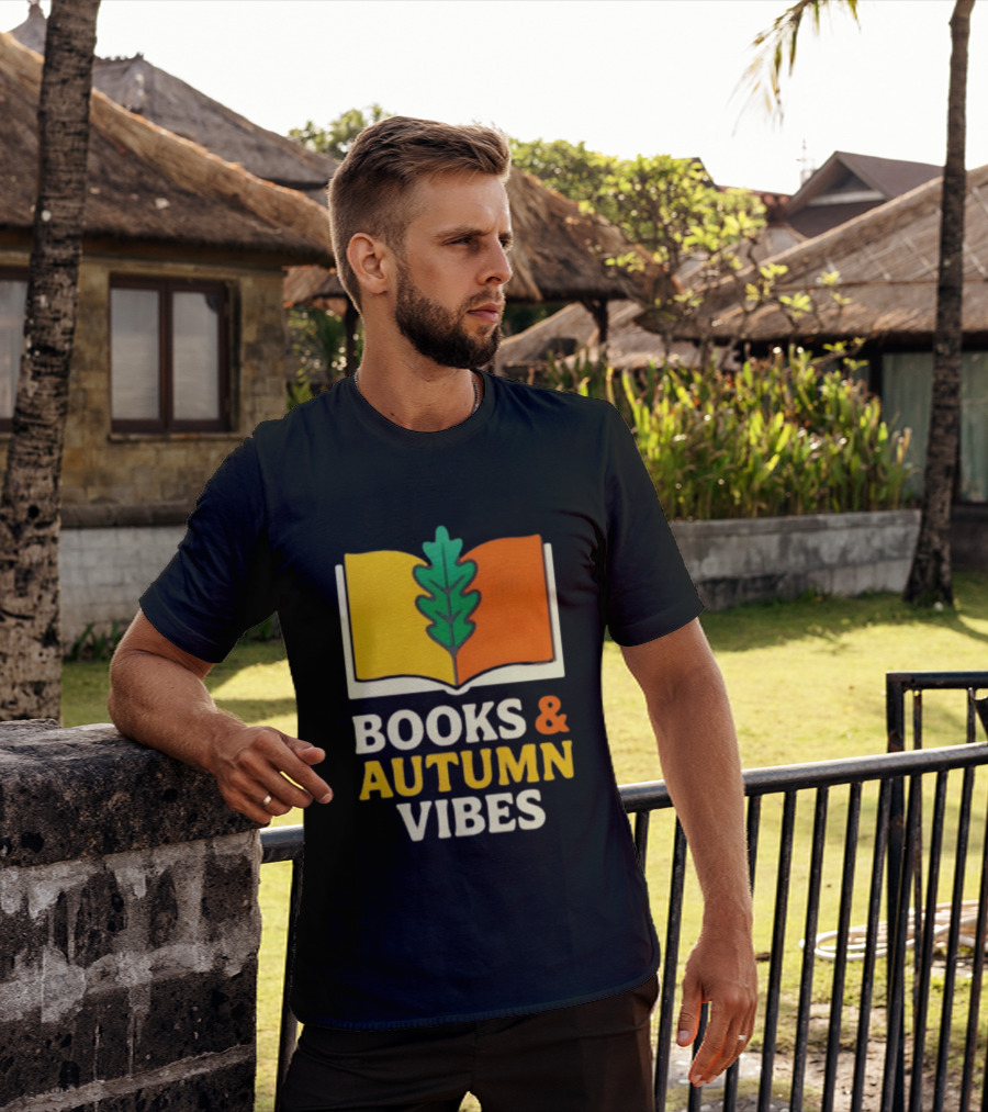 Books And Autumn Vibes Cozy Reading Season T-Shirt