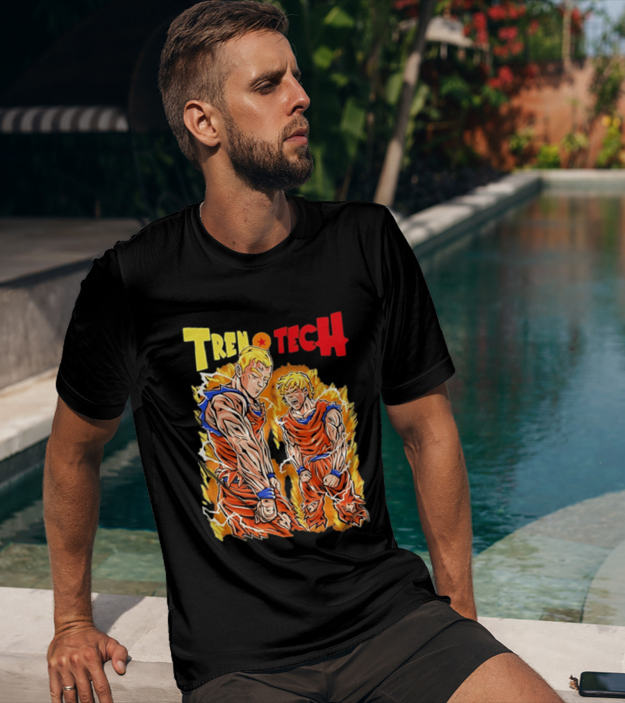 Tren Tech Dragon Ball Z Super Saiyan Goku Transformation Energy Burst T-Shirt