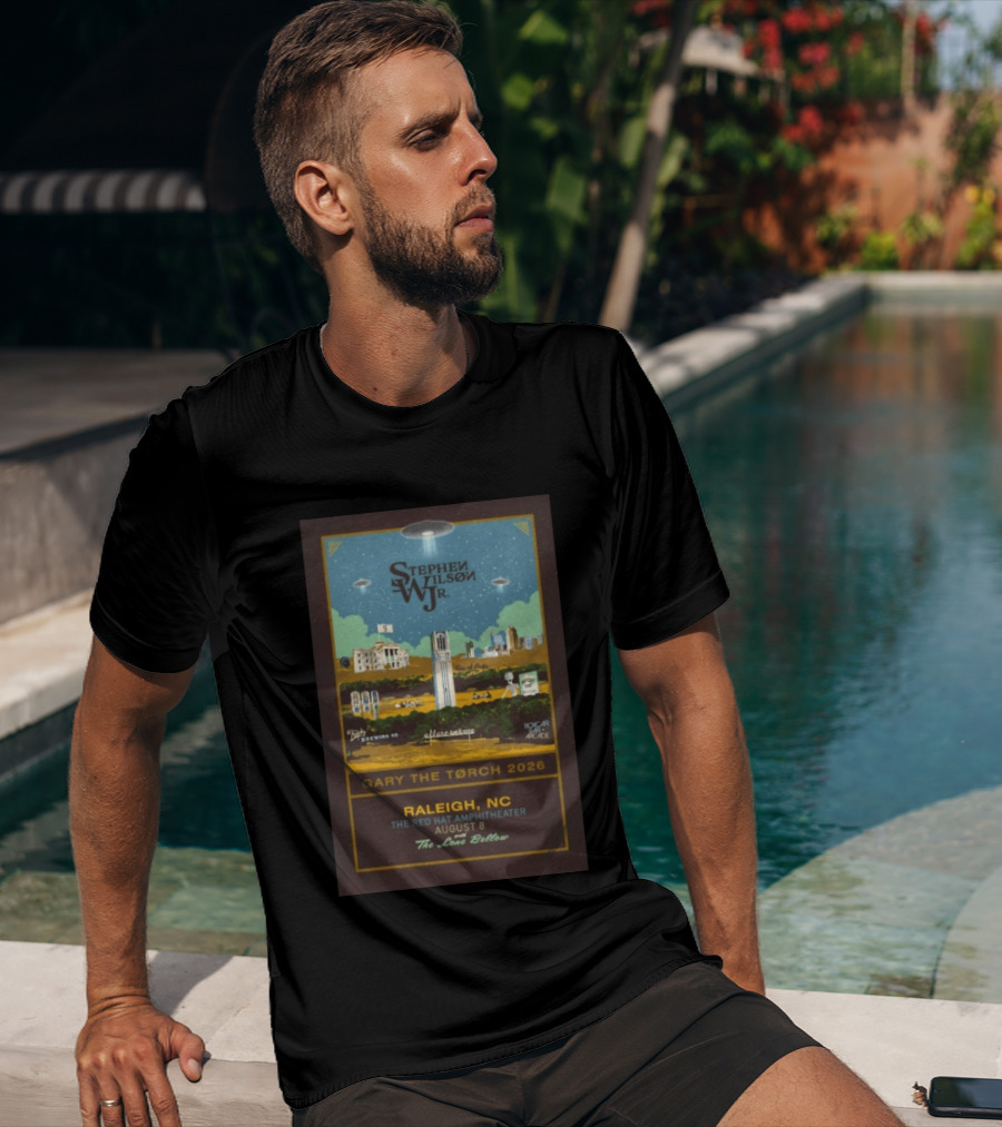 Stephen Wilson JR. Gary The Torch 2026 Raleigh NC Red Hat Amphitheater August 8 The Love Below T-Shirt