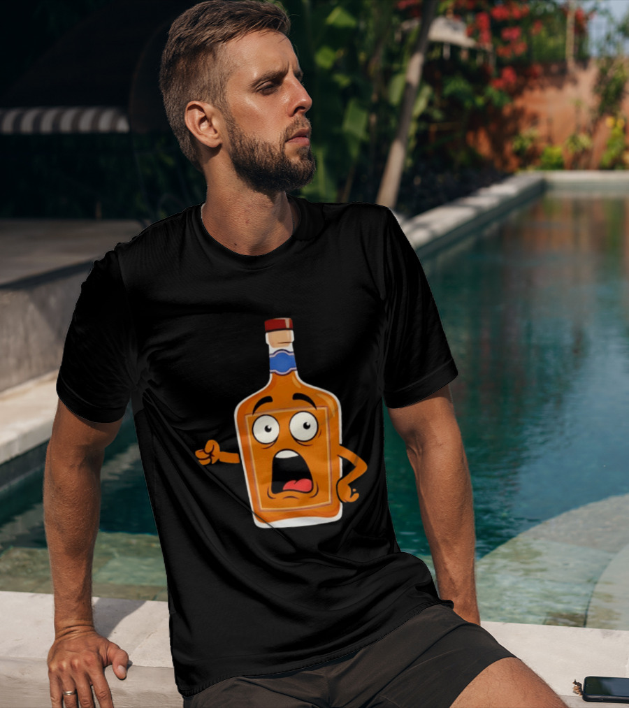 Tears Of The Left Whiskey Funny Cartoon Expression T-Shirt