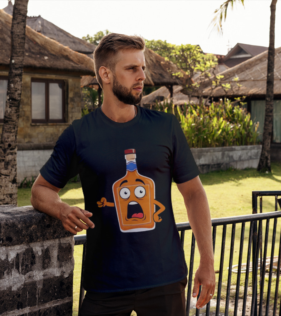 Tears Of The Left Whiskey Funny Cartoon Expression T-Shirt