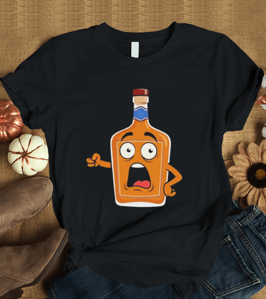 Tears Of The Left Whiskey Funny Cartoon Expression T-Shirt