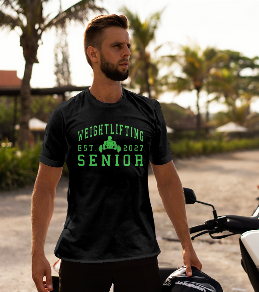 Weightlifting Senior Est 2027 Bodybuilding Gym Essentials T-Shirt
