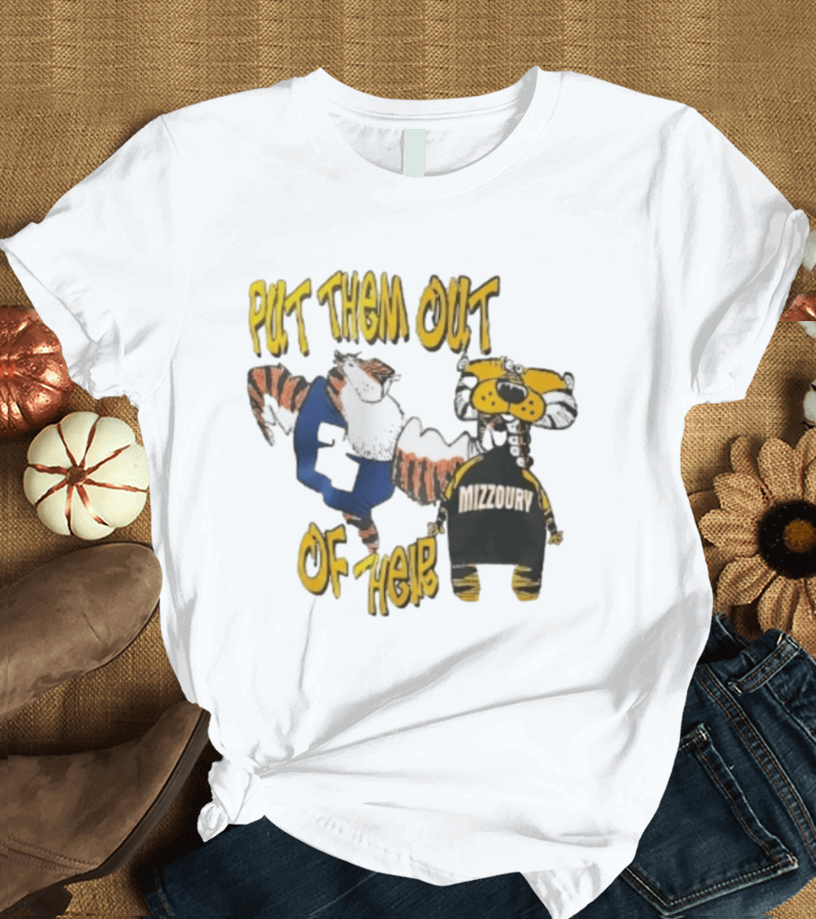 Put Them Out Of Their Mizzoury Auburn Tigers Missouri Tigers T-Shirt