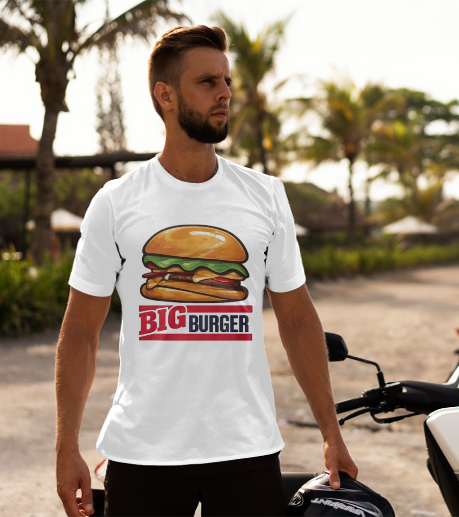 Big Burger Cheeseburger Fast Food Hamburger T-Shirt