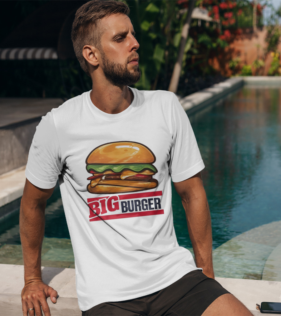 Big Burger Cheeseburger Fast Food Hamburger T-Shirt