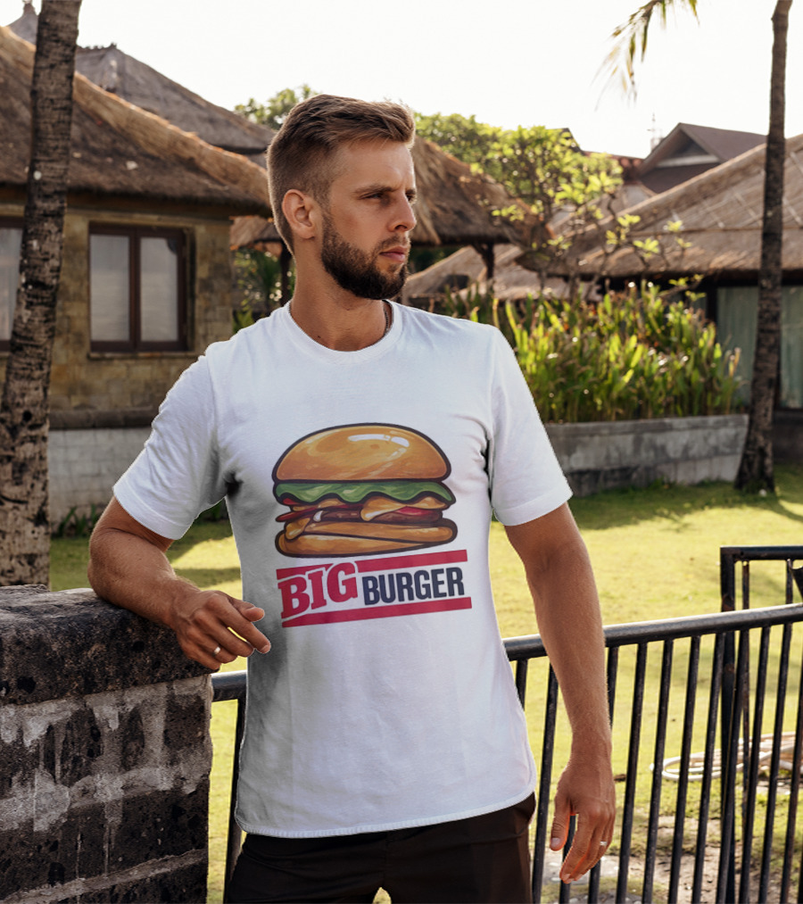 Big Burger Cheeseburger Fast Food Hamburger T-Shirt