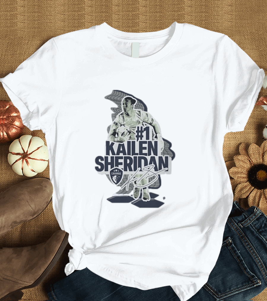 Kailen Sheridan North Carolina Courage #1 Signature Collection T-Shirt