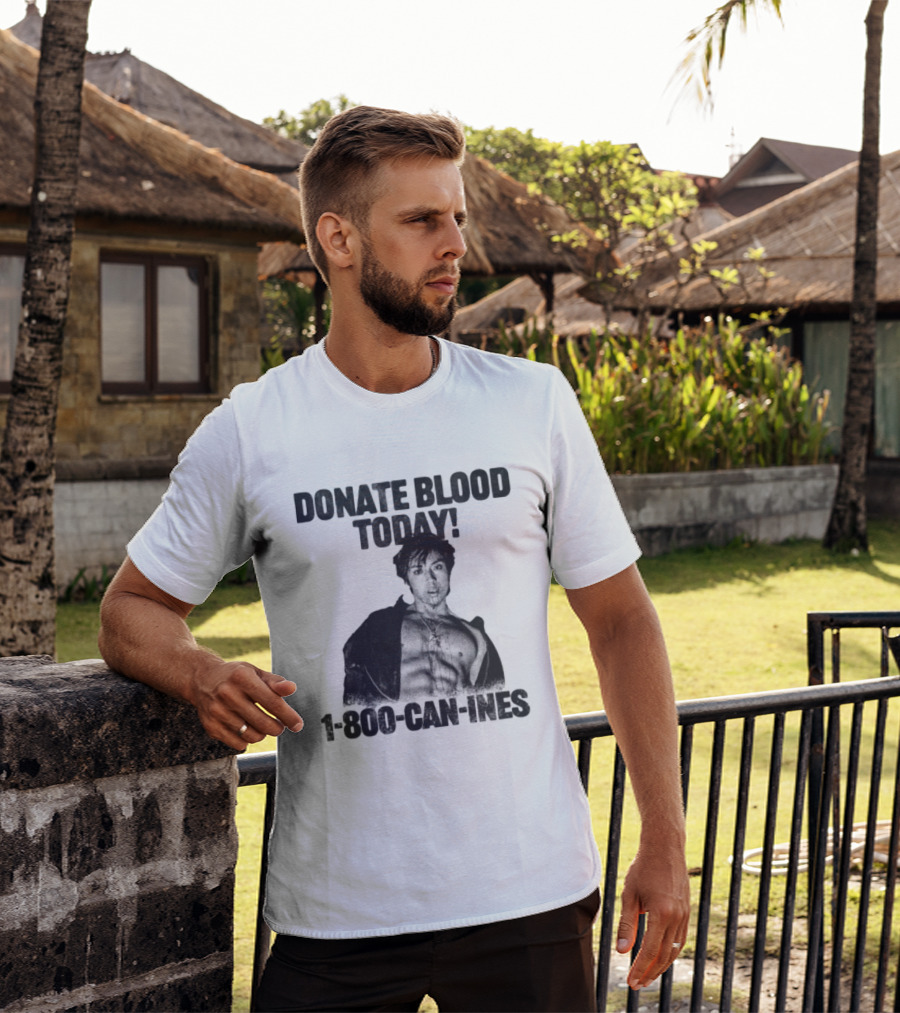Mad Tsai Store Donate Blood Today 1 800 Can Ines White T-Shirt