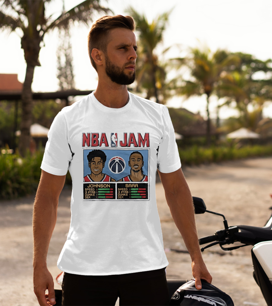 NBA Jam Wizards Johnson Alex Sarr Players Speed Points Dunks Defense T-Shirt