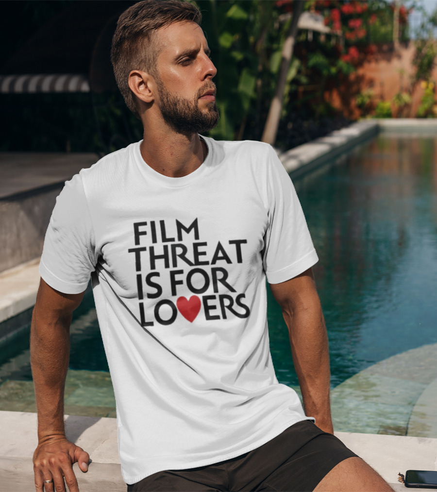 Film Threat Is For Lovers Red Heart T-Shirt