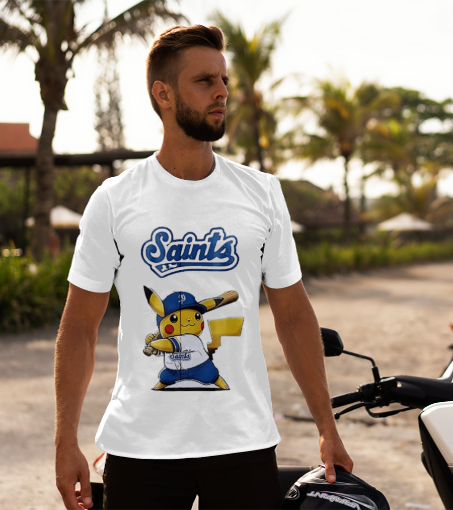 St Paul Saints Pikachu Baseball Collaboration T-Shirt