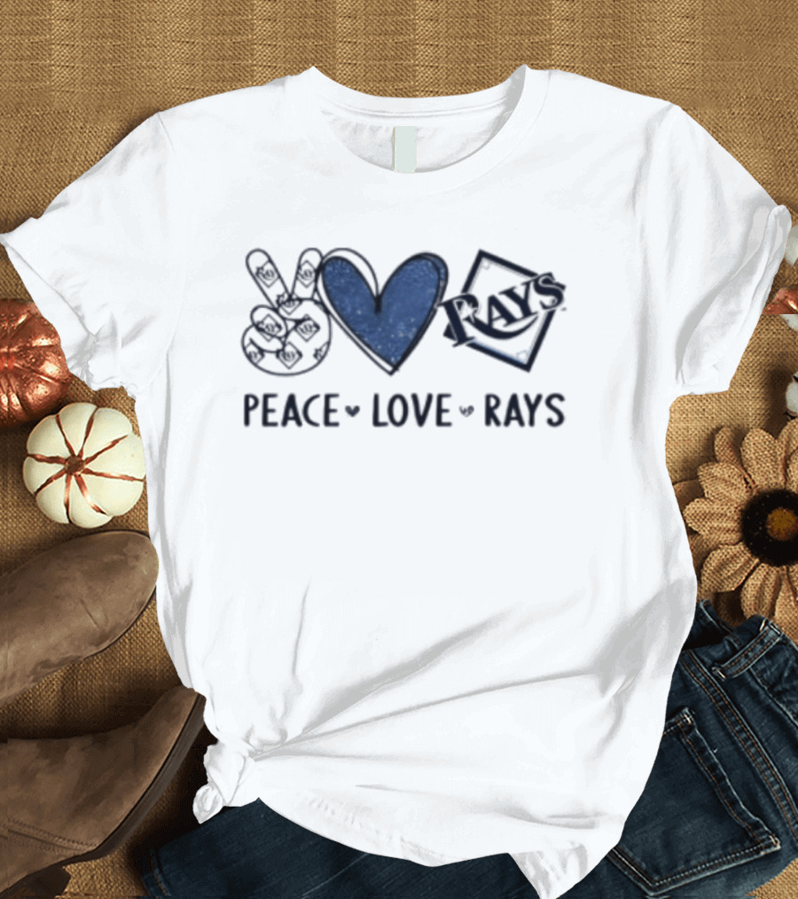 Peace Love Rays Tampa Bay Baseball Original T-Shirt