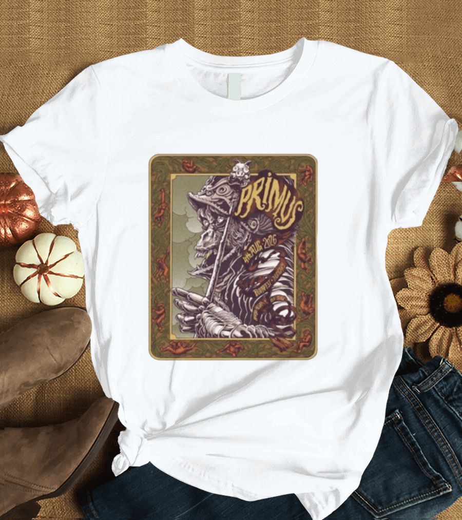Primus 04 Aug 2026 Budapest Hungary Concert Vintage Warrior T-Shirt