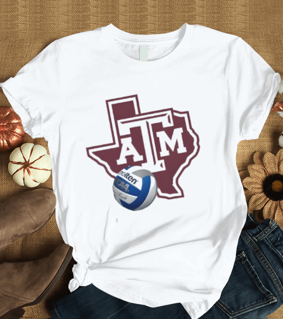 Texas A&M Aggies Volleyball Molten NCAA Map Team Spirit T-Shirt
