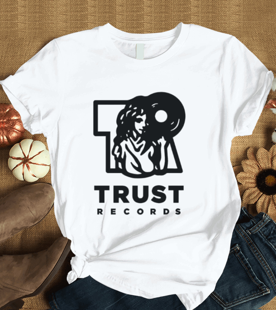 Trust Records Vinyl Spinning Woman T-Shirt