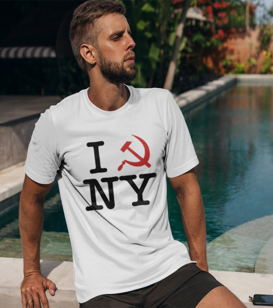 I Love NY Zohran Mamdani Hammer And Sickle T-Shirt