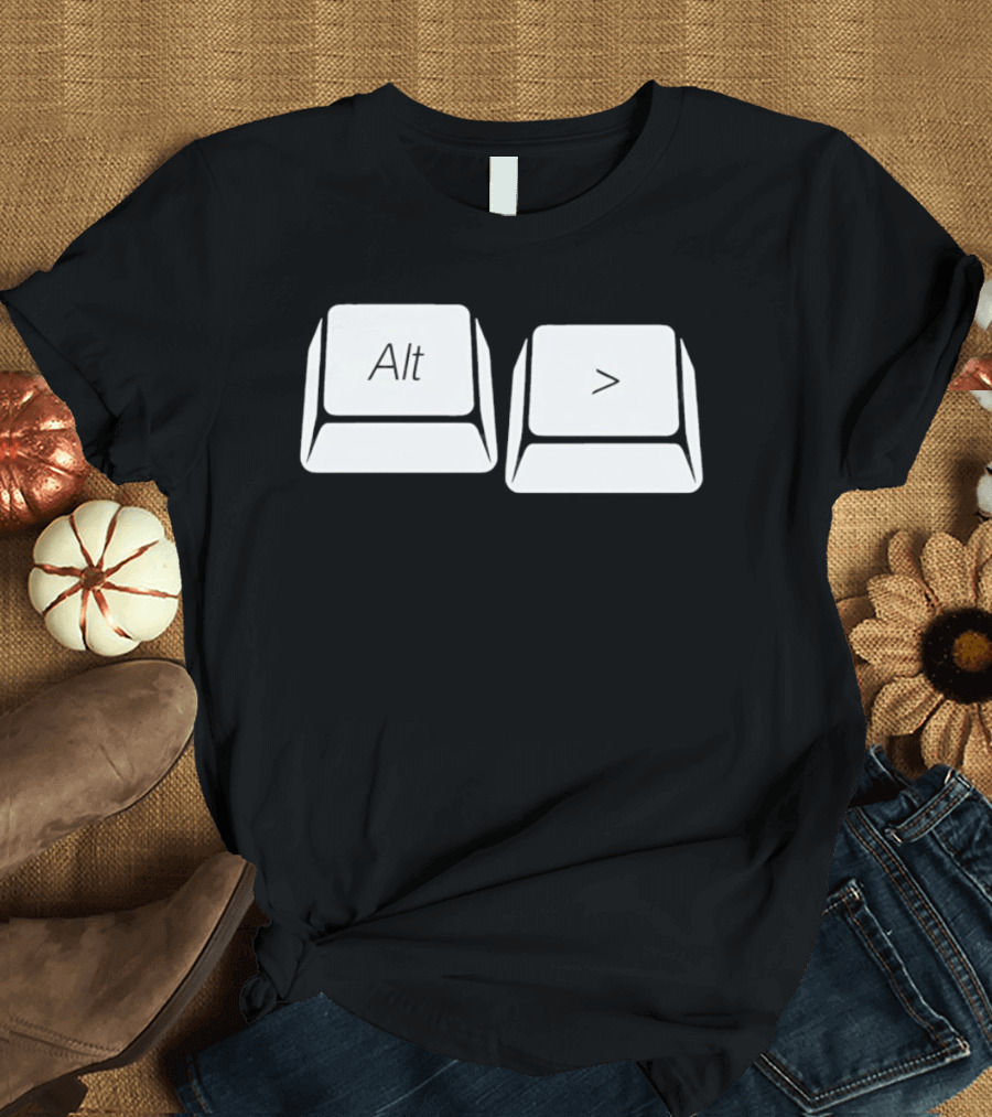 Alt Greater Than Keyboard Keys Shortcut T-Shirt