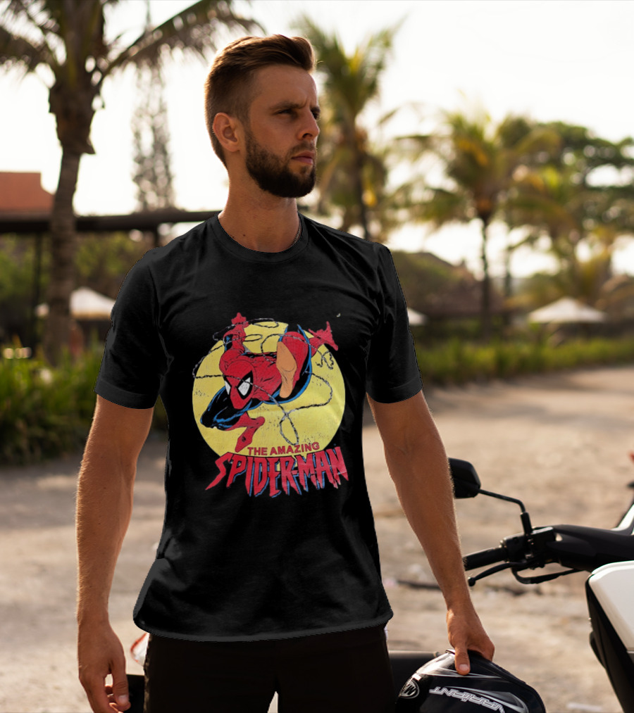 Amazing Spider Man Distressed Marvel Superhero Webslinger T-Shirt