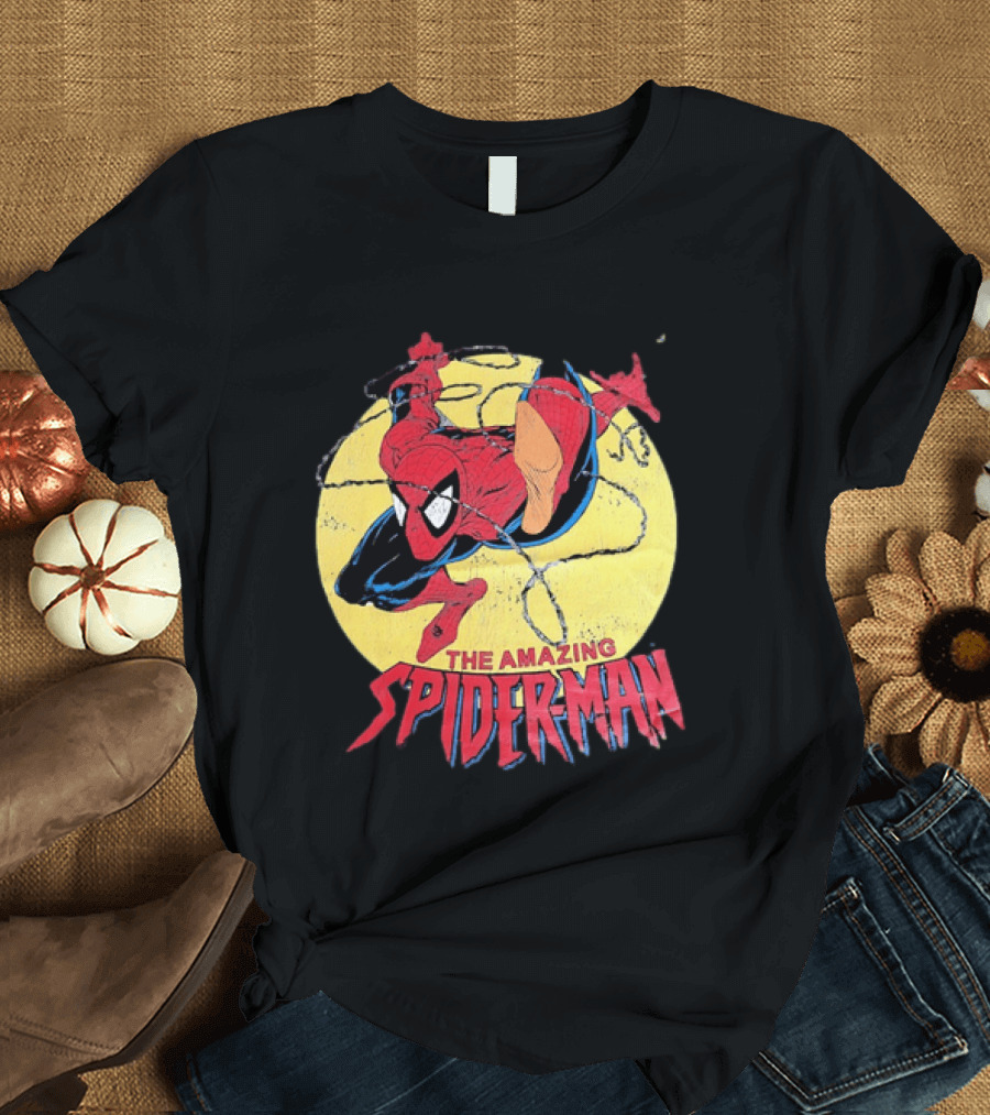 Amazing Spider Man Distressed Marvel Superhero Webslinger T-Shirt