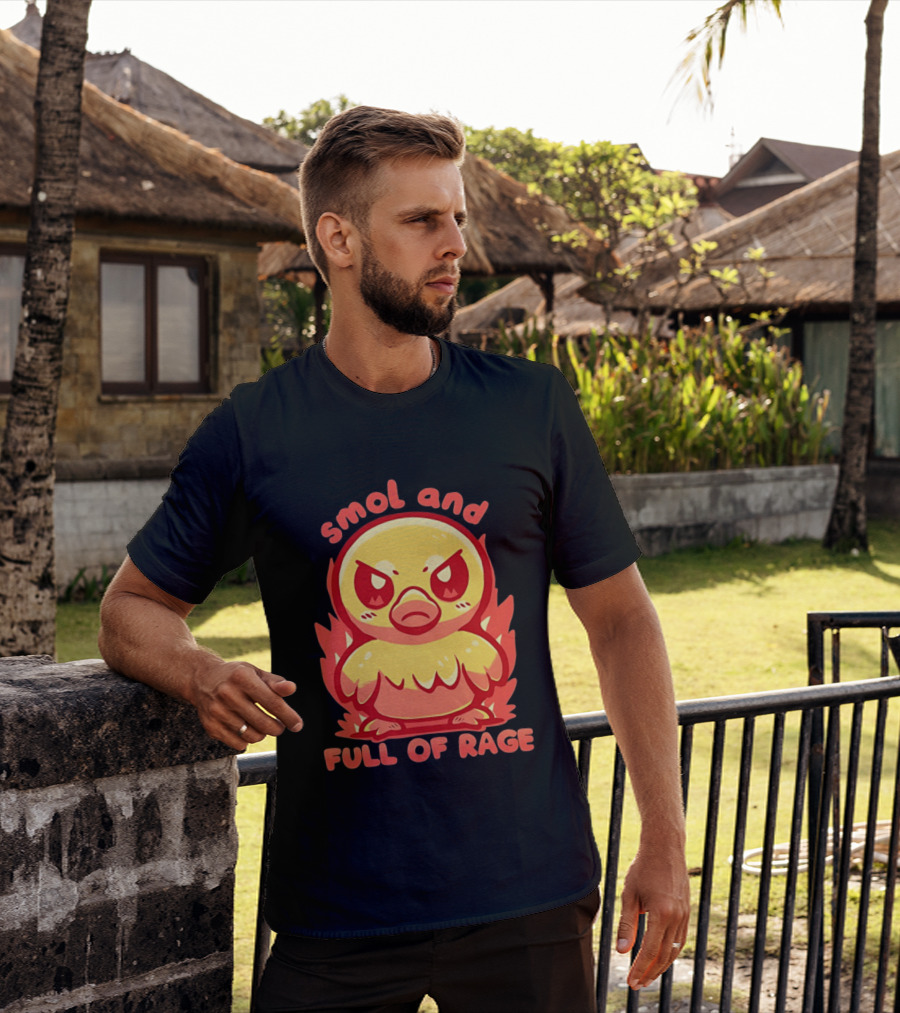 Smol And Full Of Rage Angry Duck T-Shirt