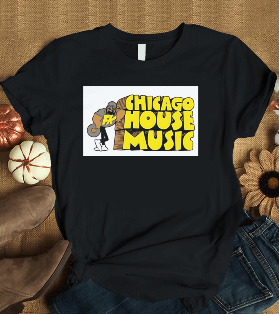 FK Chicago House Music Retro Vinyl DJ T-Shirt