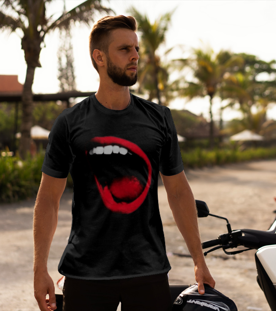Benjamin Ingrosso Store Mouth European Tour Red Lips Open Mouth Image T-Shirt