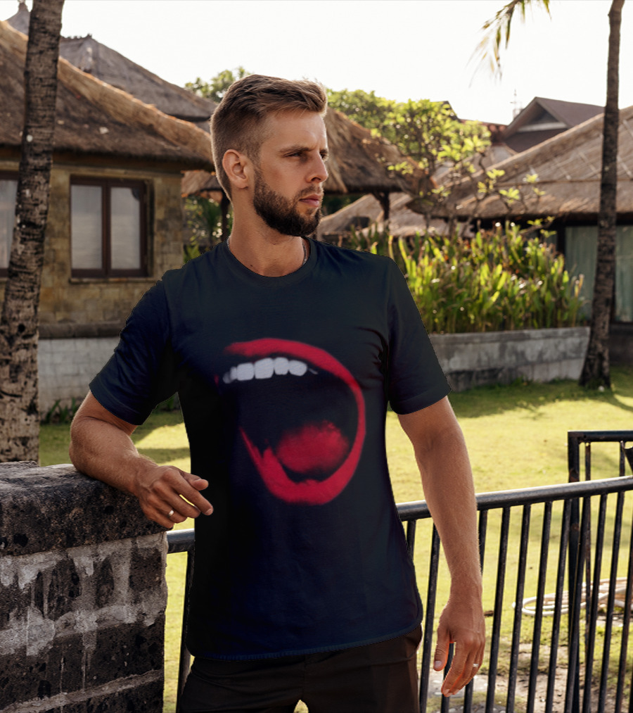 Benjamin Ingrosso Store Mouth European Tour Red Lips Open Mouth Image T-Shirt