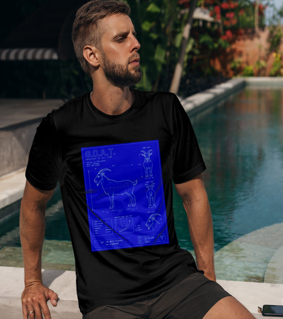 G.O.A.T. Greatest Of All Time Basketball Fall Blueprint Meme T-Shirt