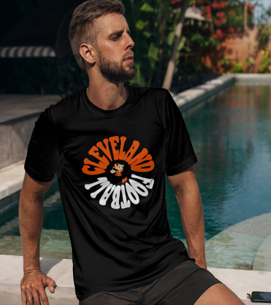 Cleveland Football Brownie The Elf Retro Orange White T-Shirt