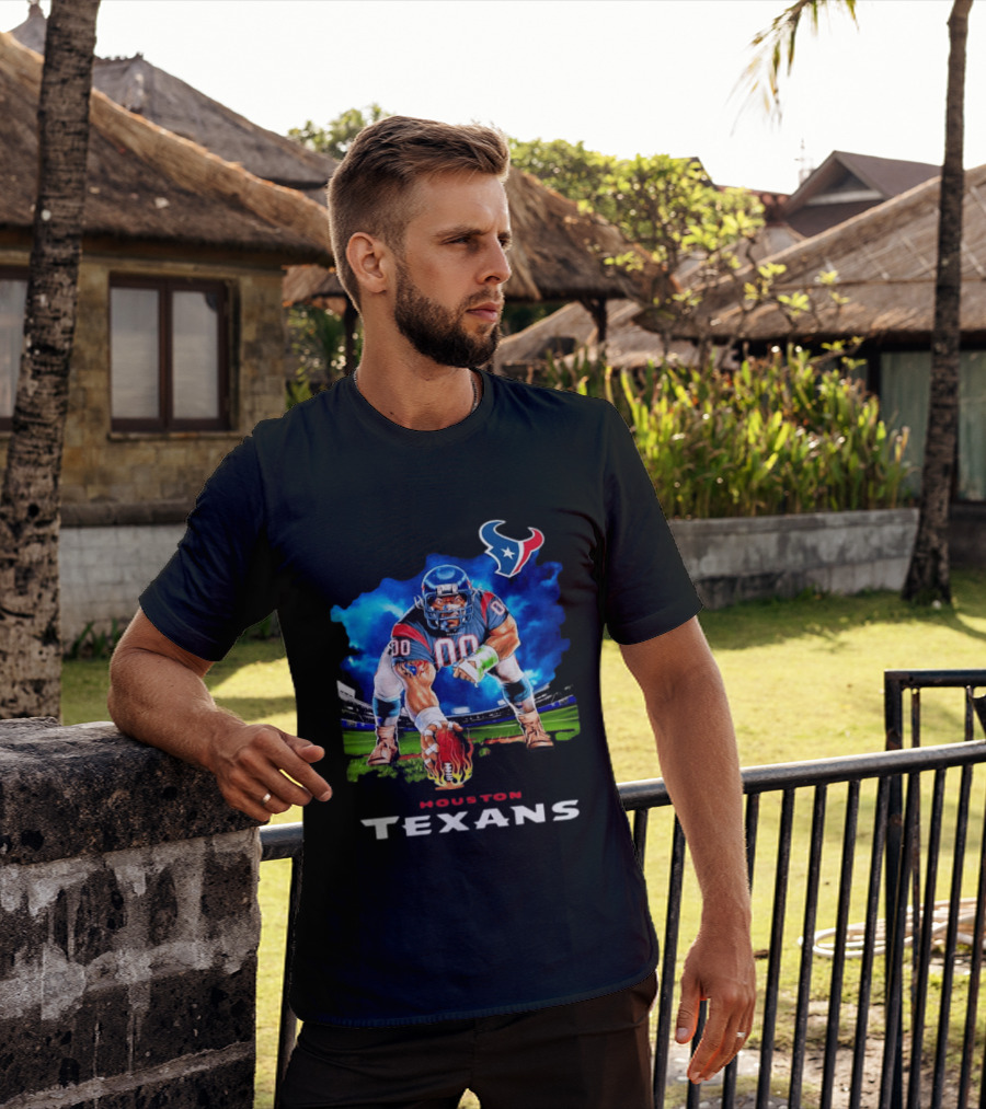 Houston Texans Ferocious Football Player NFL Team Spirit Challenge T-Shirt