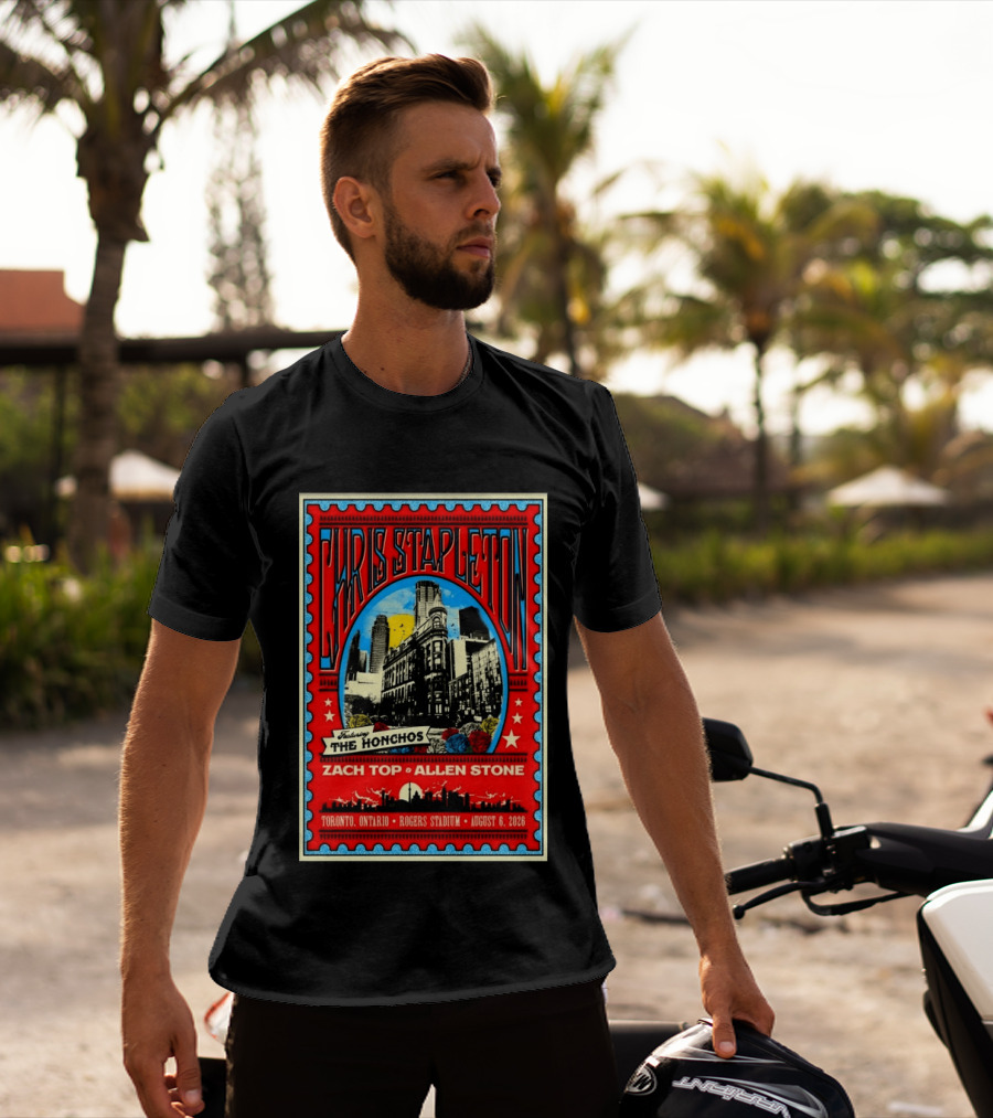 Chris Stapleton Featuring The Honchos Zach Top Allen Stone Toronto Rogers Stadium August 6 2026 T-Shirt